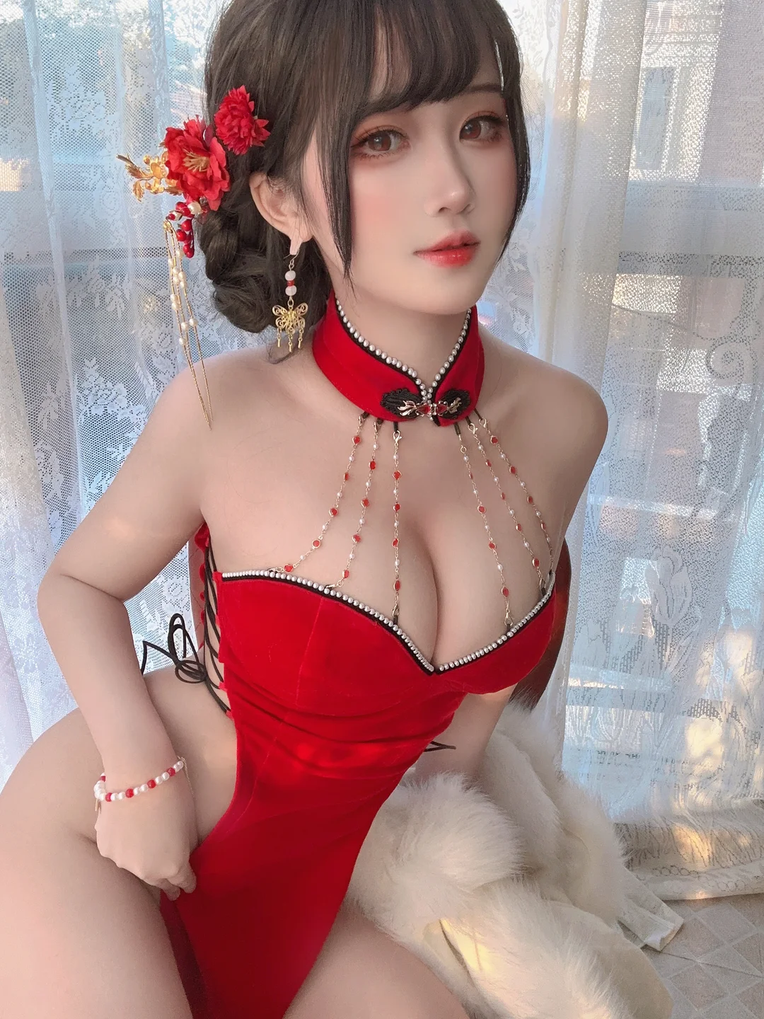 三度_69 No.083 – 红丝绒旗袍 [75P3V-737MB] 【丝足阁写真】035.webp