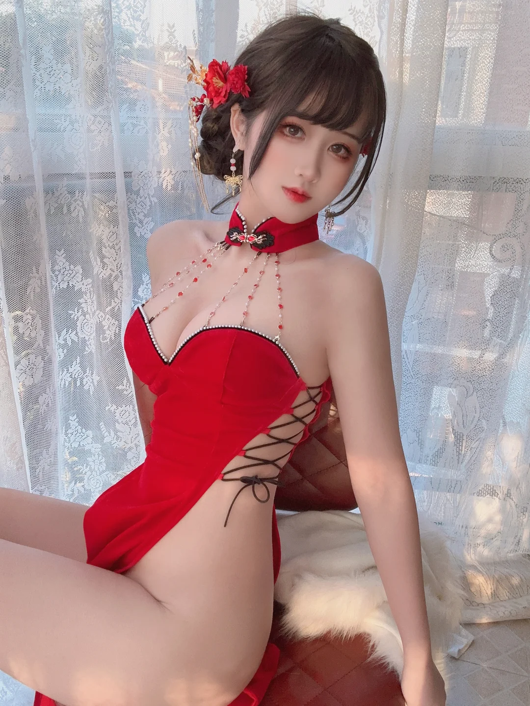 三度_69 No.083 – 红丝绒旗袍 [75P3V-737MB] 【丝足阁写真】040.webp