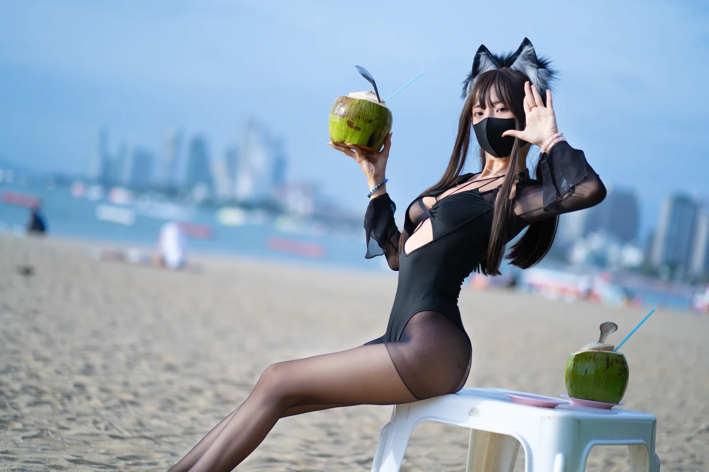 三水子 – 黑丝泳装 [70P-254MB] 【丝足阁写真】005.webp