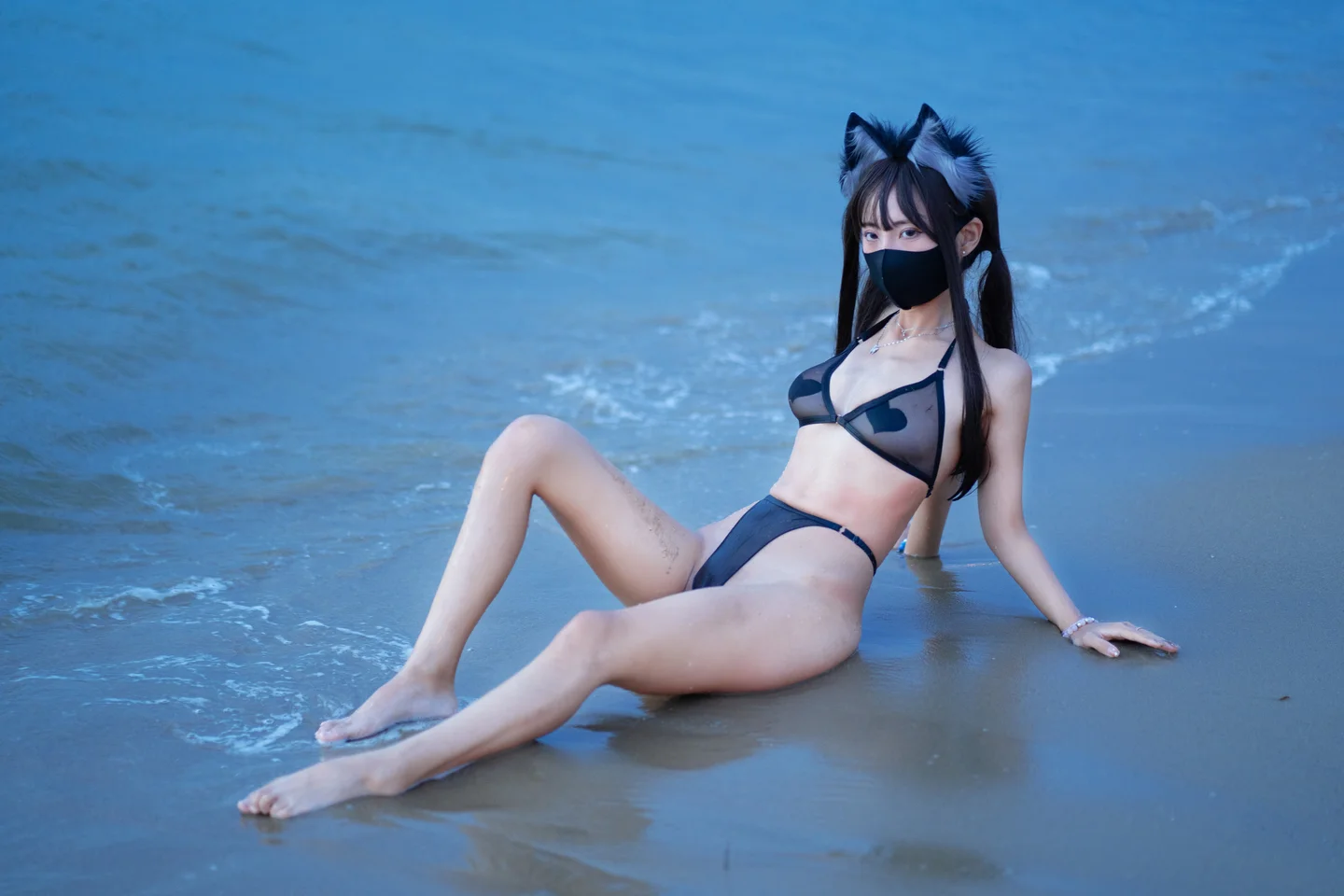 三水子 – 黑丝泳装 [70P-254MB] 【丝足阁写真】060.webp