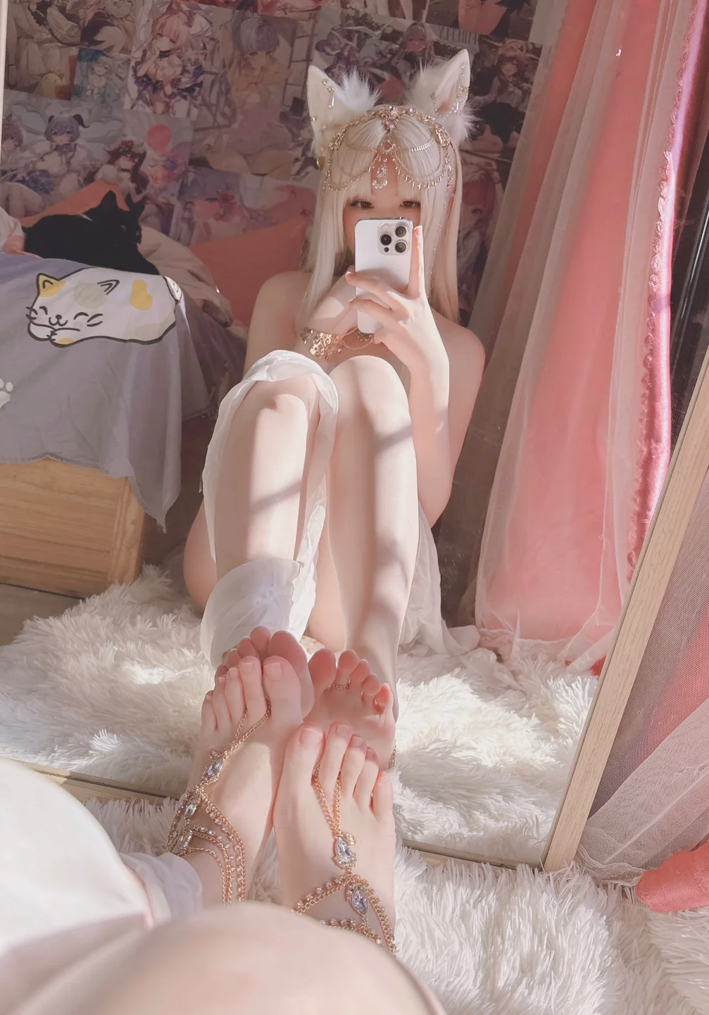 习呆呆 - 11月 白狐 [15P 2V] tg@simisebaisi13.webp