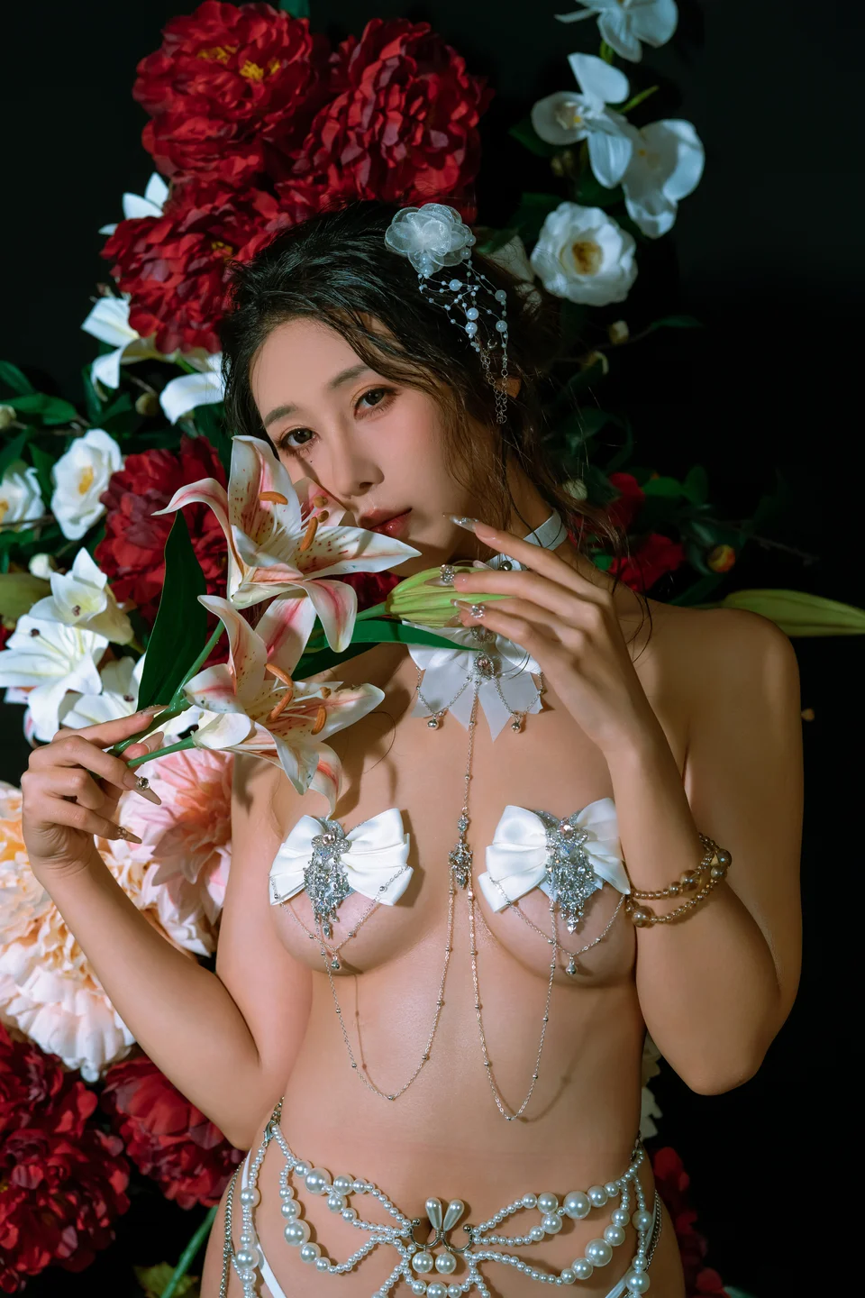 云溪溪 - 奶桃桃 珍珠 【丝足阁写真】013.webp