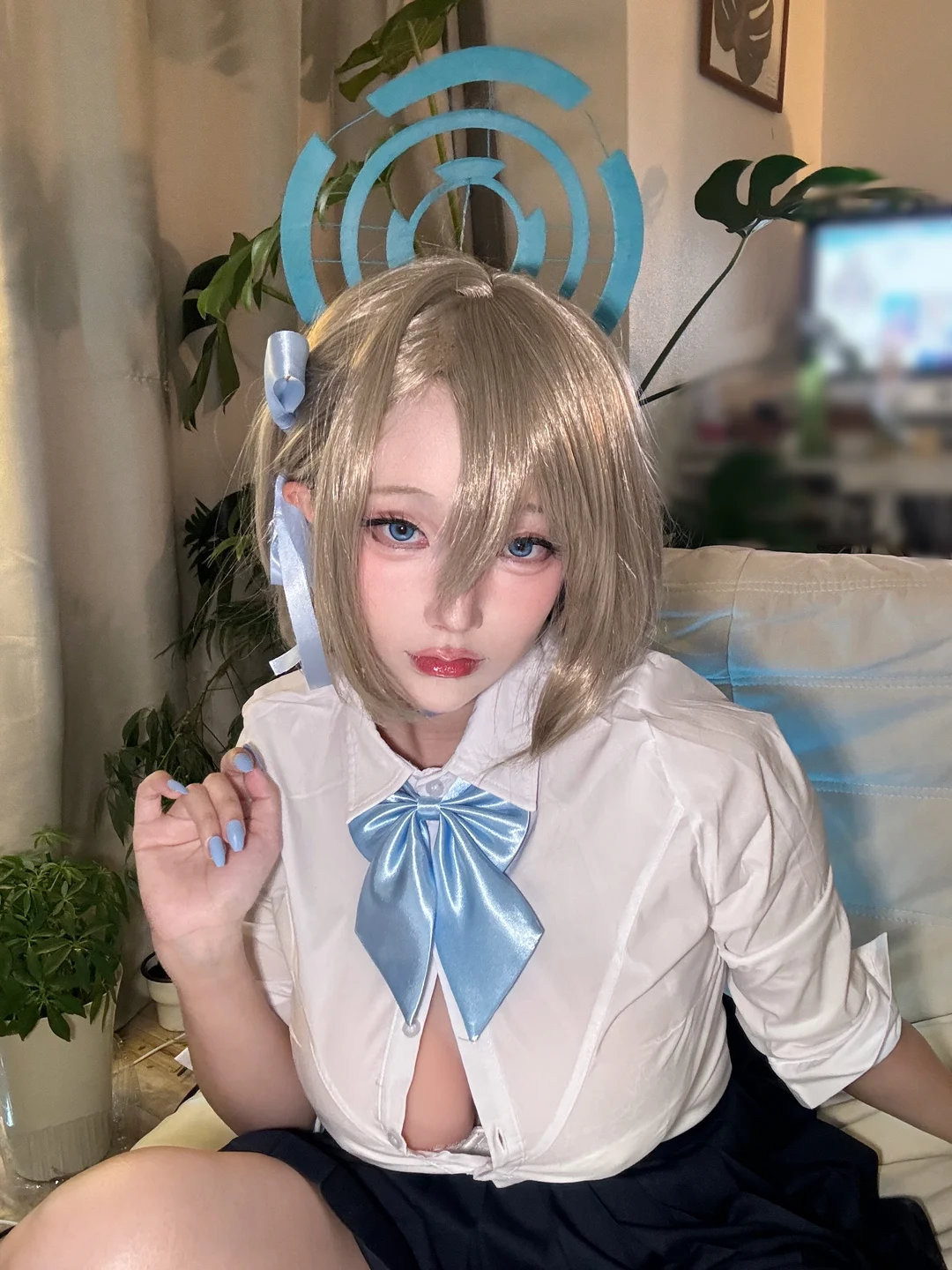 切切celia - 碧蓝档案 明日奈制服自拍 [17P 7V] tg@simisebaisi3.webp