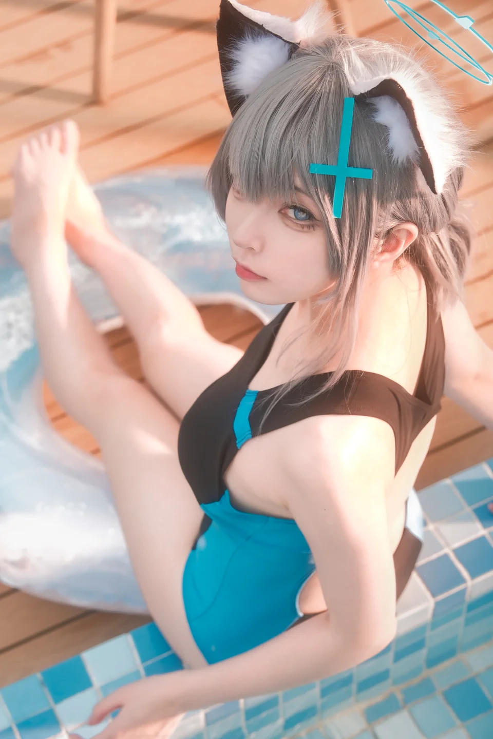 发财阿弦 - No.004 白子泳装 [20P-289MB]
