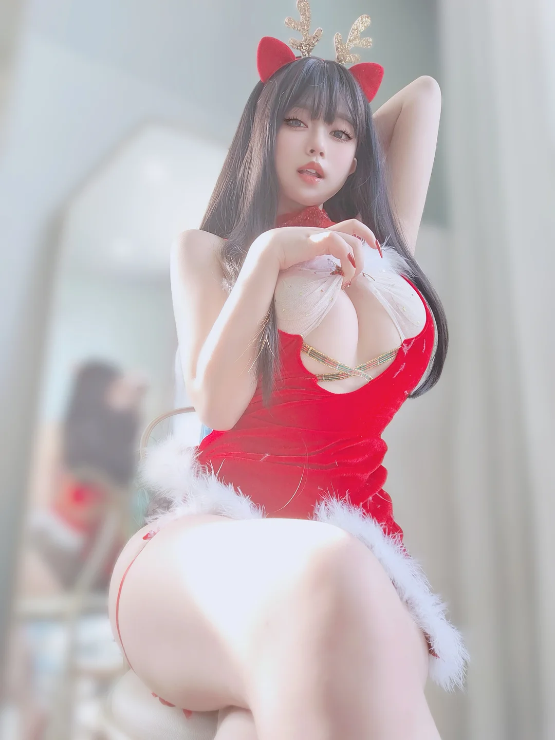 女主K - 圣诞麋鹿 [100P,1V-212MB] 072.webp