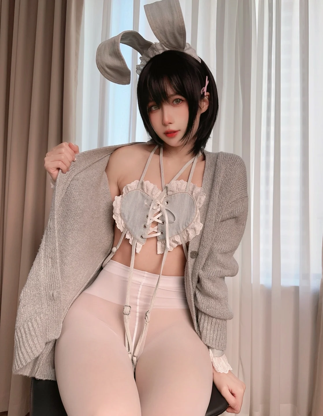 布丁大法 – 牛仔硬糖兔 [99P] 【丝足阁写真】078.webp