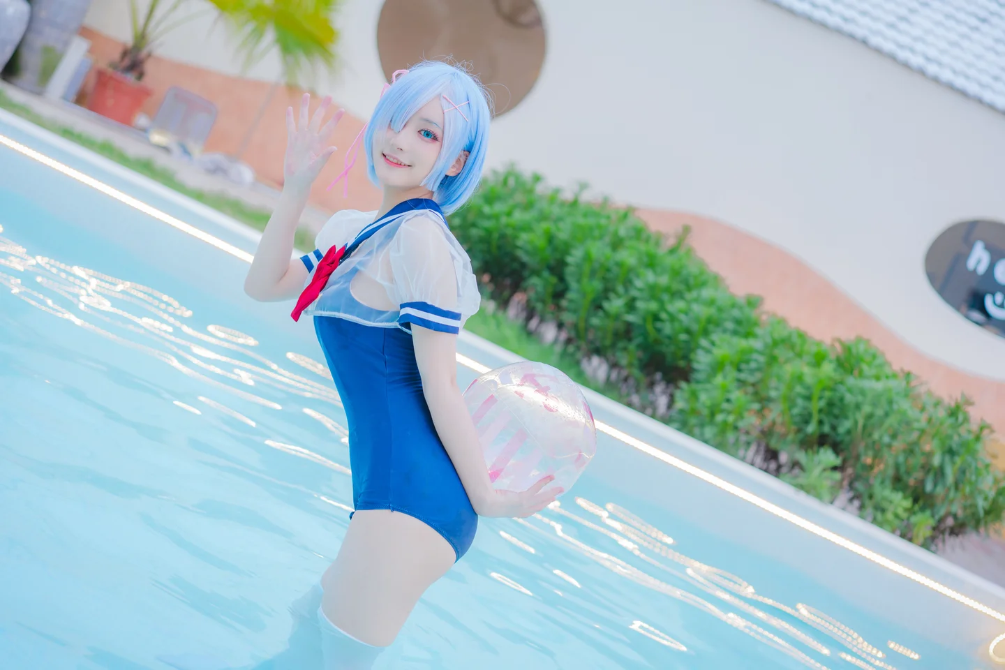 幼愛Youmeko - 蕾姆泳装 [18P-49MB] 007.webp