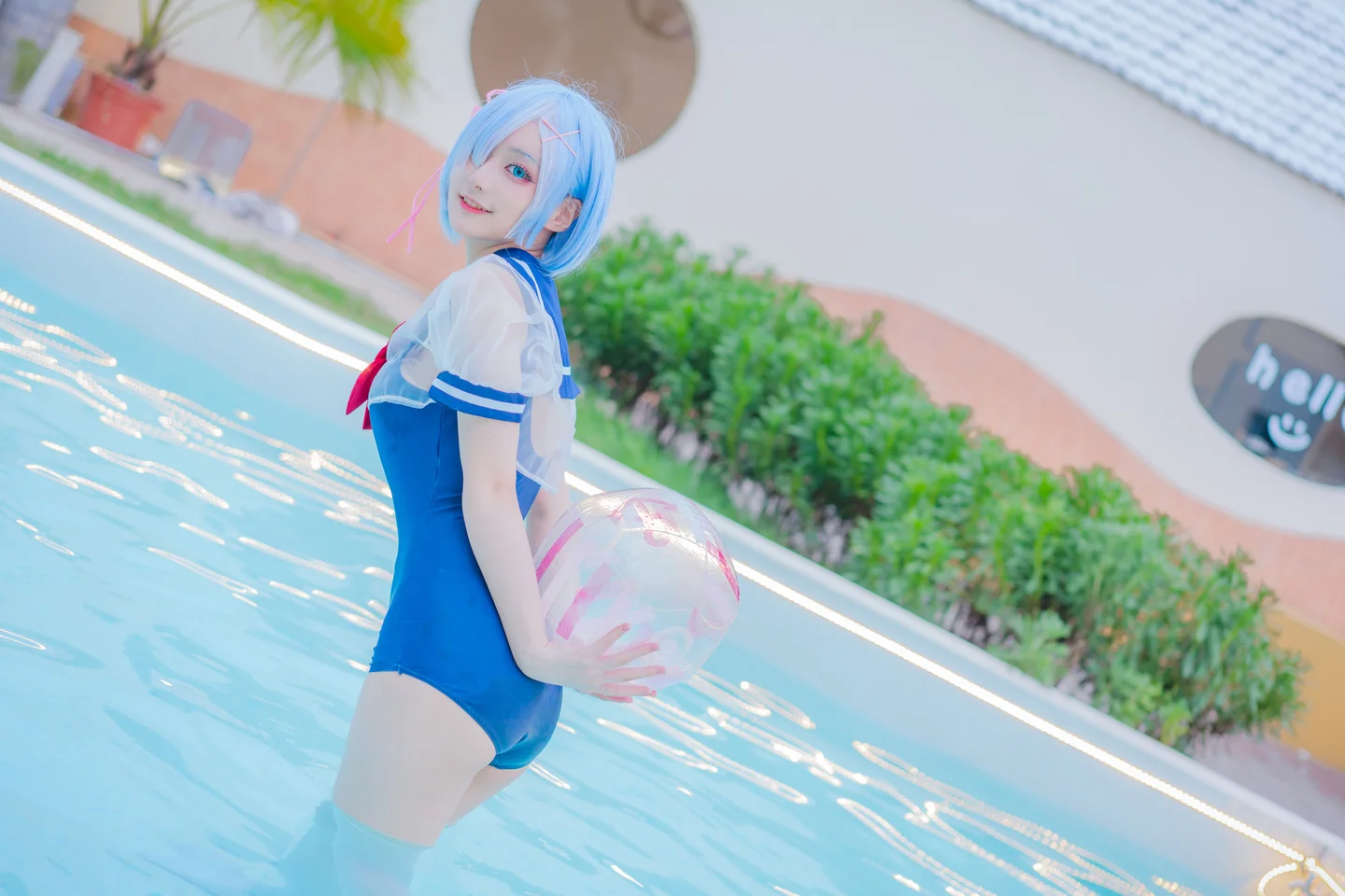 幼愛Youmeko - 蕾姆泳装 [18P-49MB] 009.webp