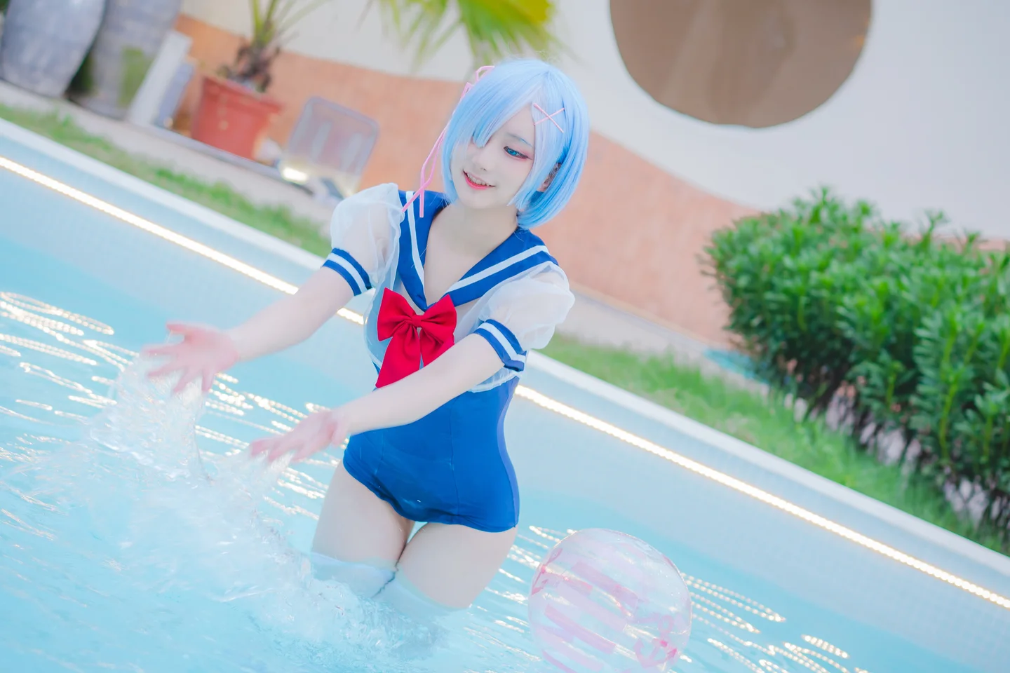 幼愛Youmeko - 蕾姆泳装 [18P-49MB] 014.webp