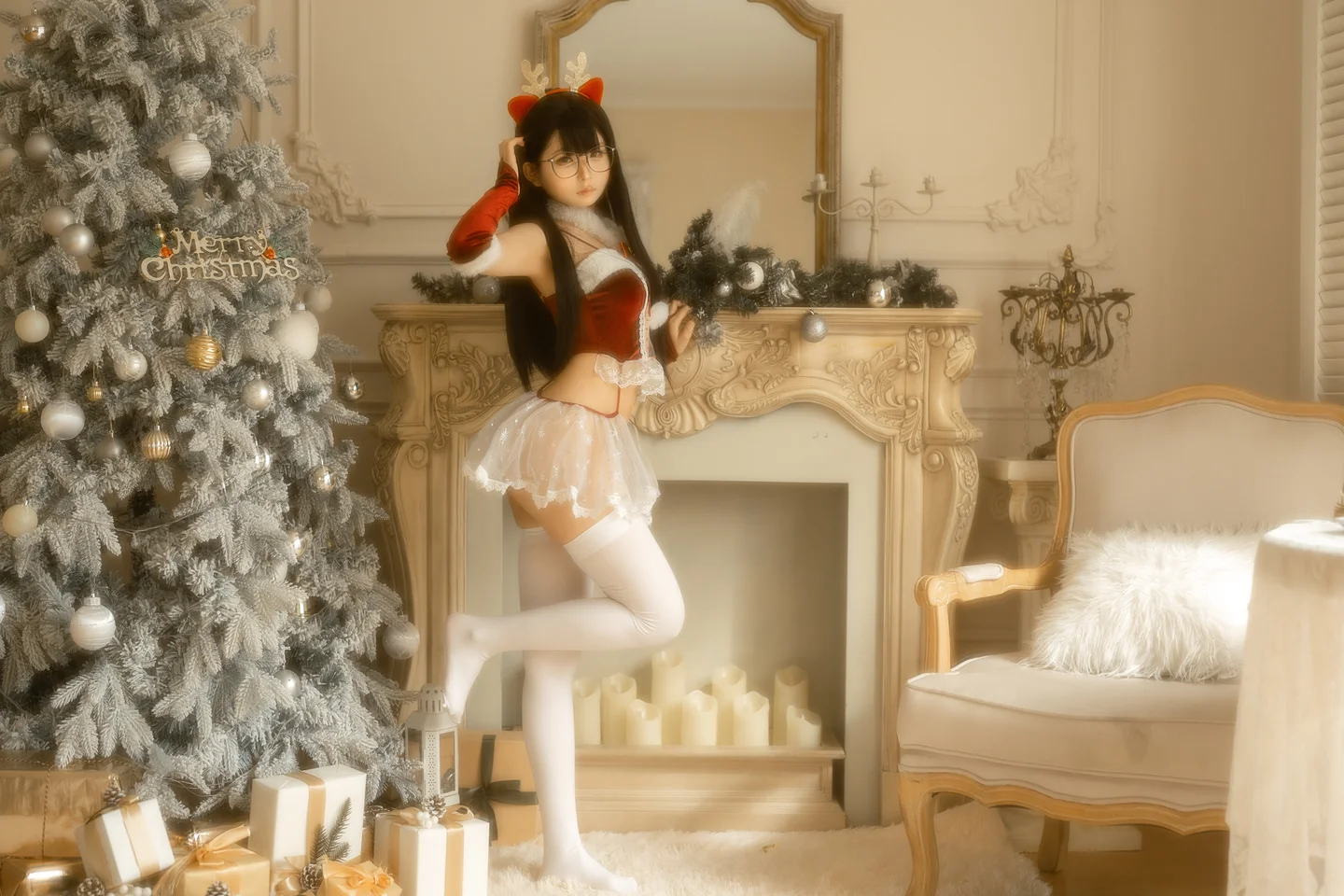 幼水铃衣 – 圣诞小鹿 [80P2V-2.81GB] 【丝足阁写真】005.webp