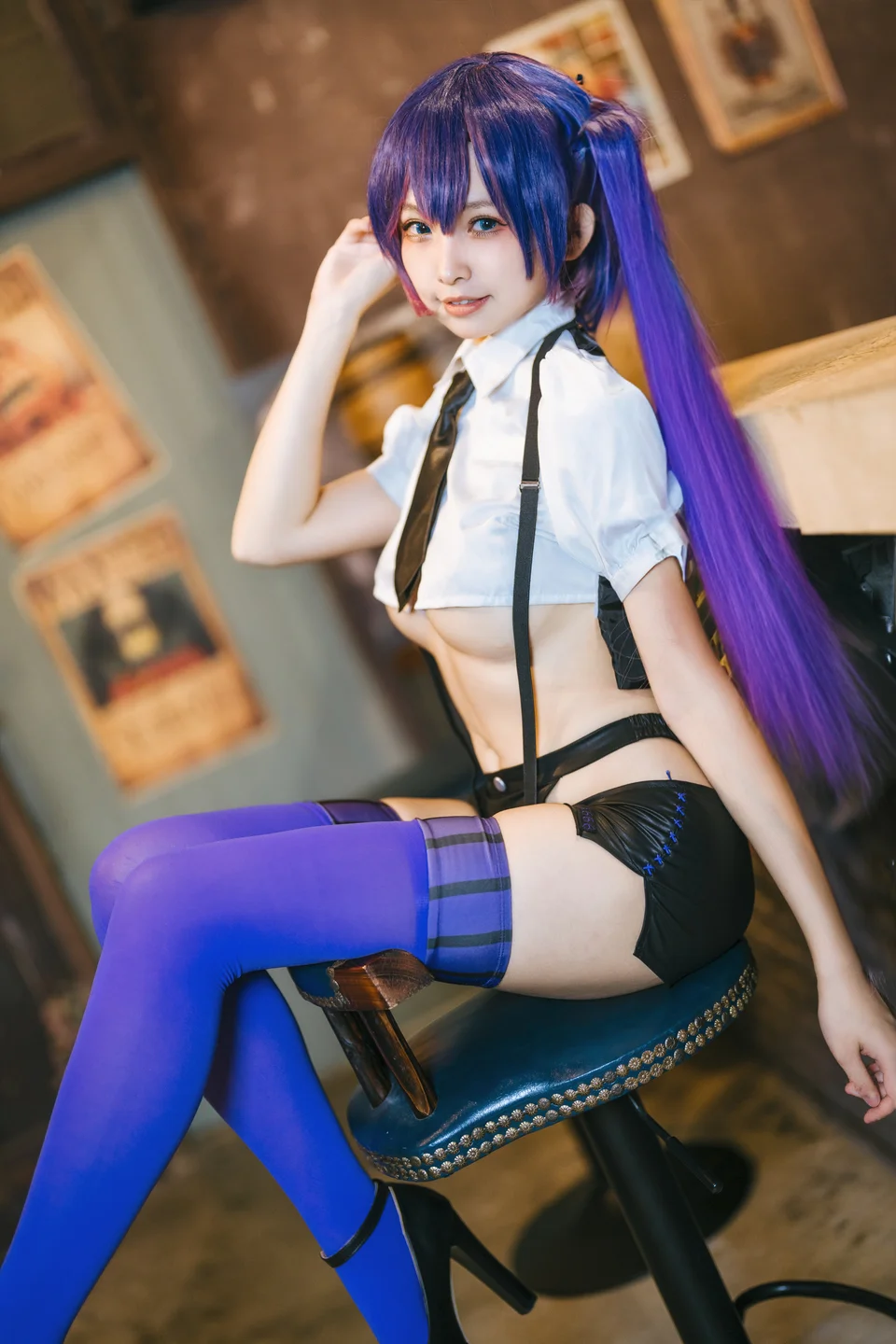 慕慕Momo - 小惡魔的魅惑之吻 魔太郎 【丝足阁写真】003.webp