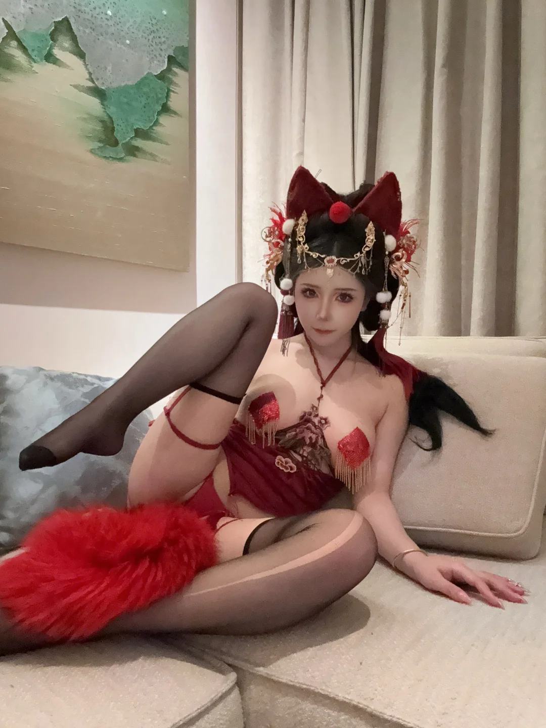 抱走莫子 – 红色小尾巴 [120P 25V] TG@icoset074.webp