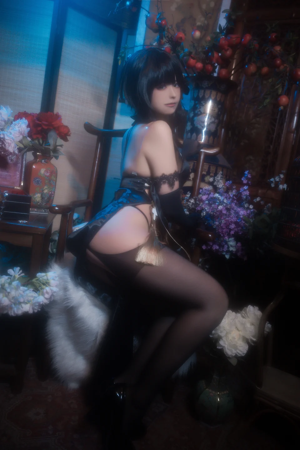 拖拉大王 - 碧蓝航线 镇海 旗袍 [44P] tg@simisebaisi22.webp