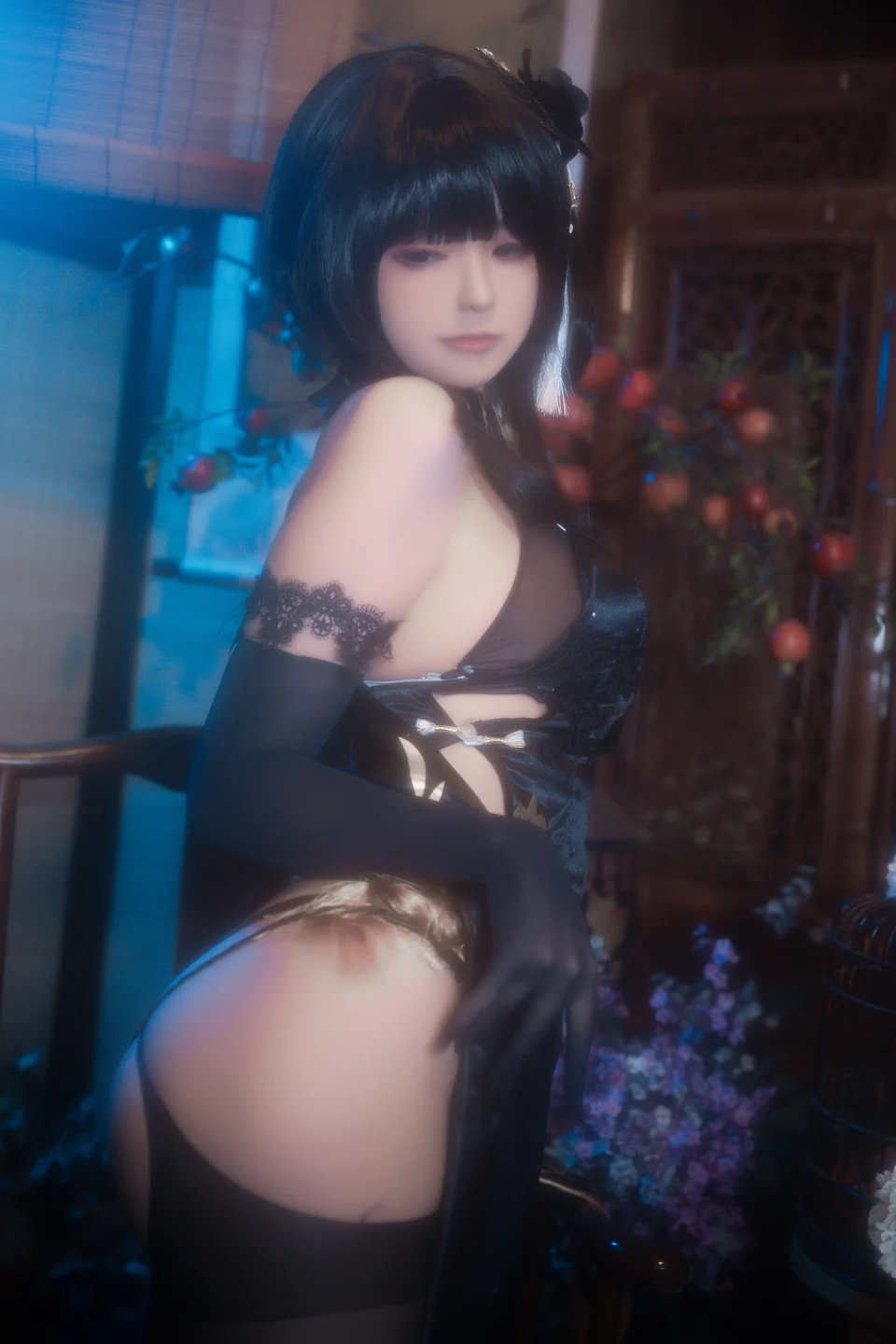 拖拉大王 - 碧蓝航线 镇海 旗袍 [44P] tg@simisebaisi36.webp