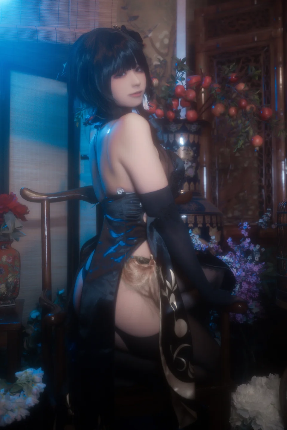 拖拉大王 - 碧蓝航线 镇海 旗袍 [44P] tg@simisebaisi39.webp
