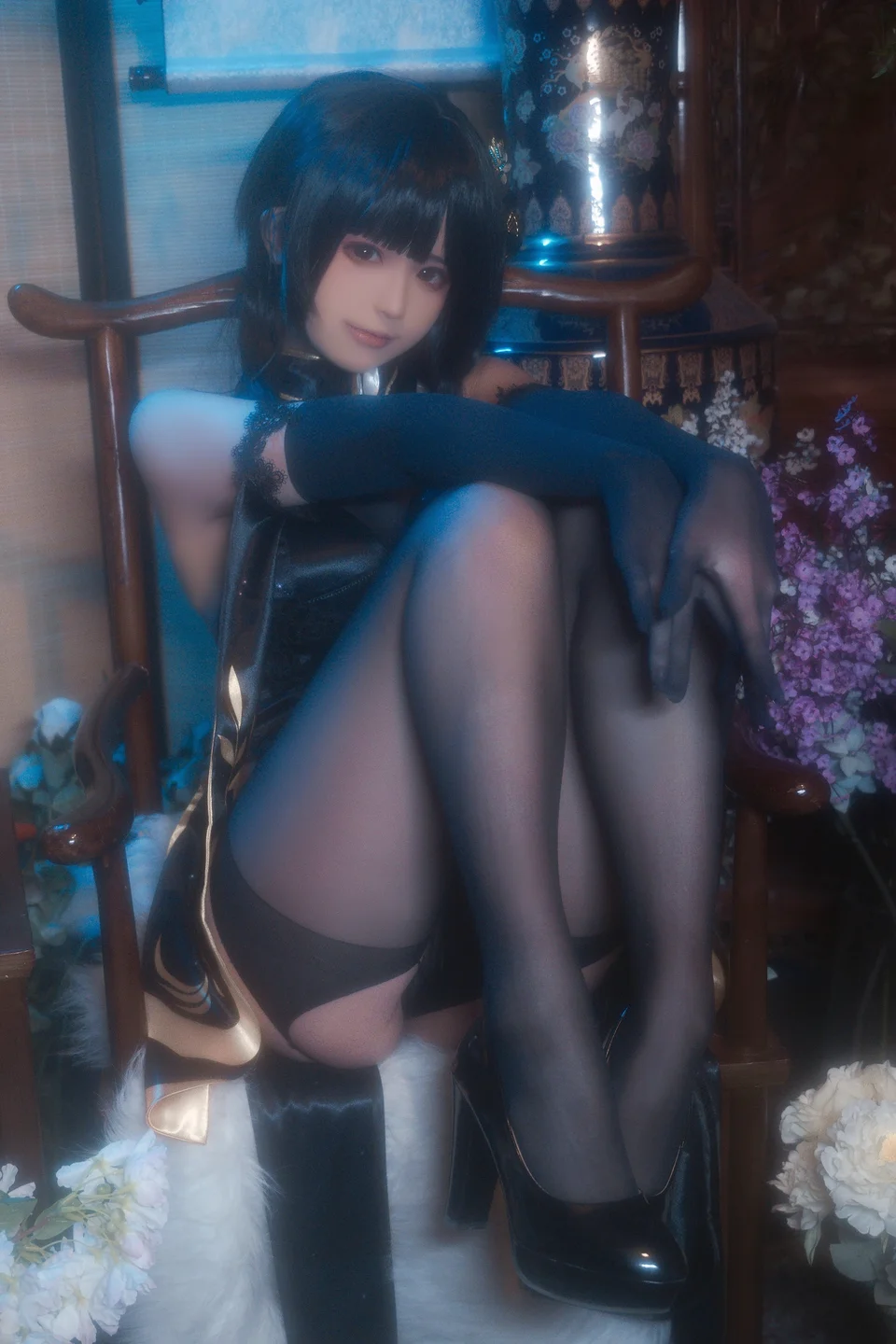 拖拉大王 - 碧蓝航线 镇海 旗袍 [44P] tg@simisebaisi8.webp