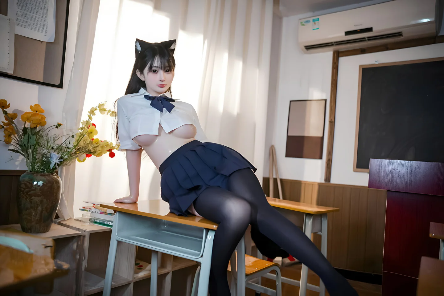 桜井宁宁 - JK猫耳 [150P,1V-890MB]