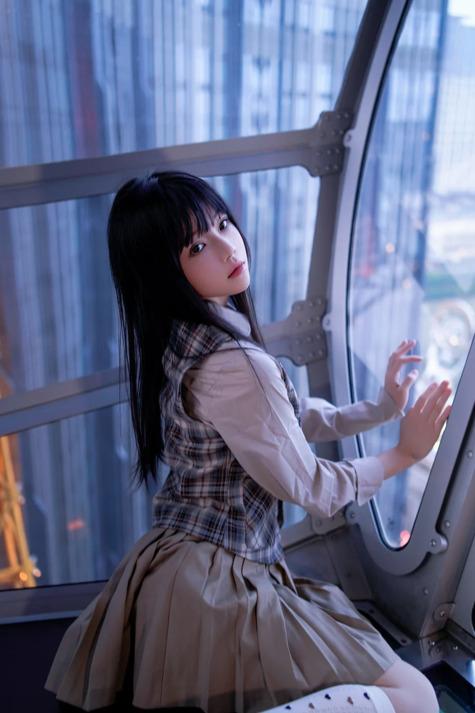 桜桃喵 – 制服摩天轮 [27P-699MB] 【丝足阁写真】001.webp