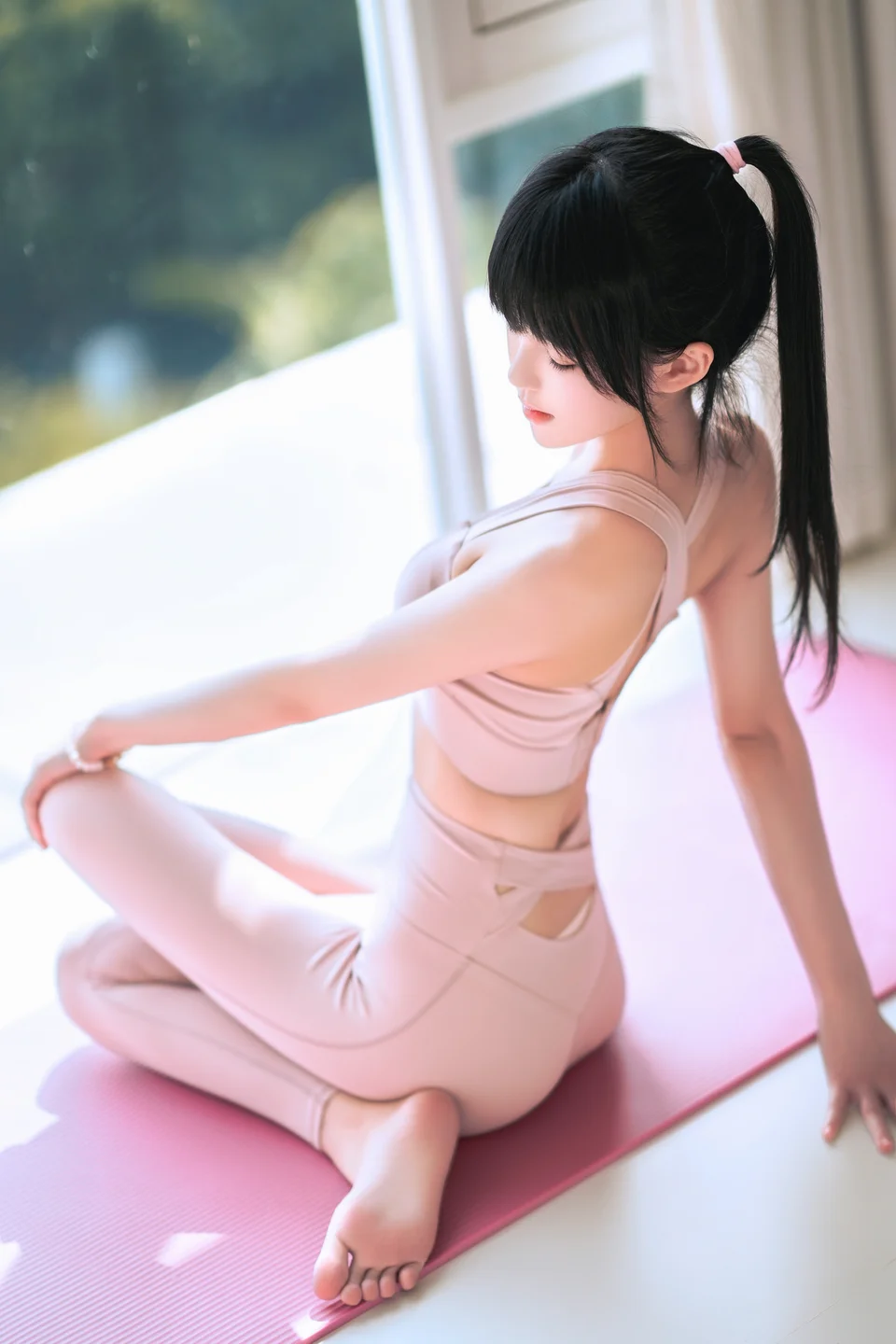 桜桃喵 – 瑜伽服 [45P] 【丝足阁写真】018.webp