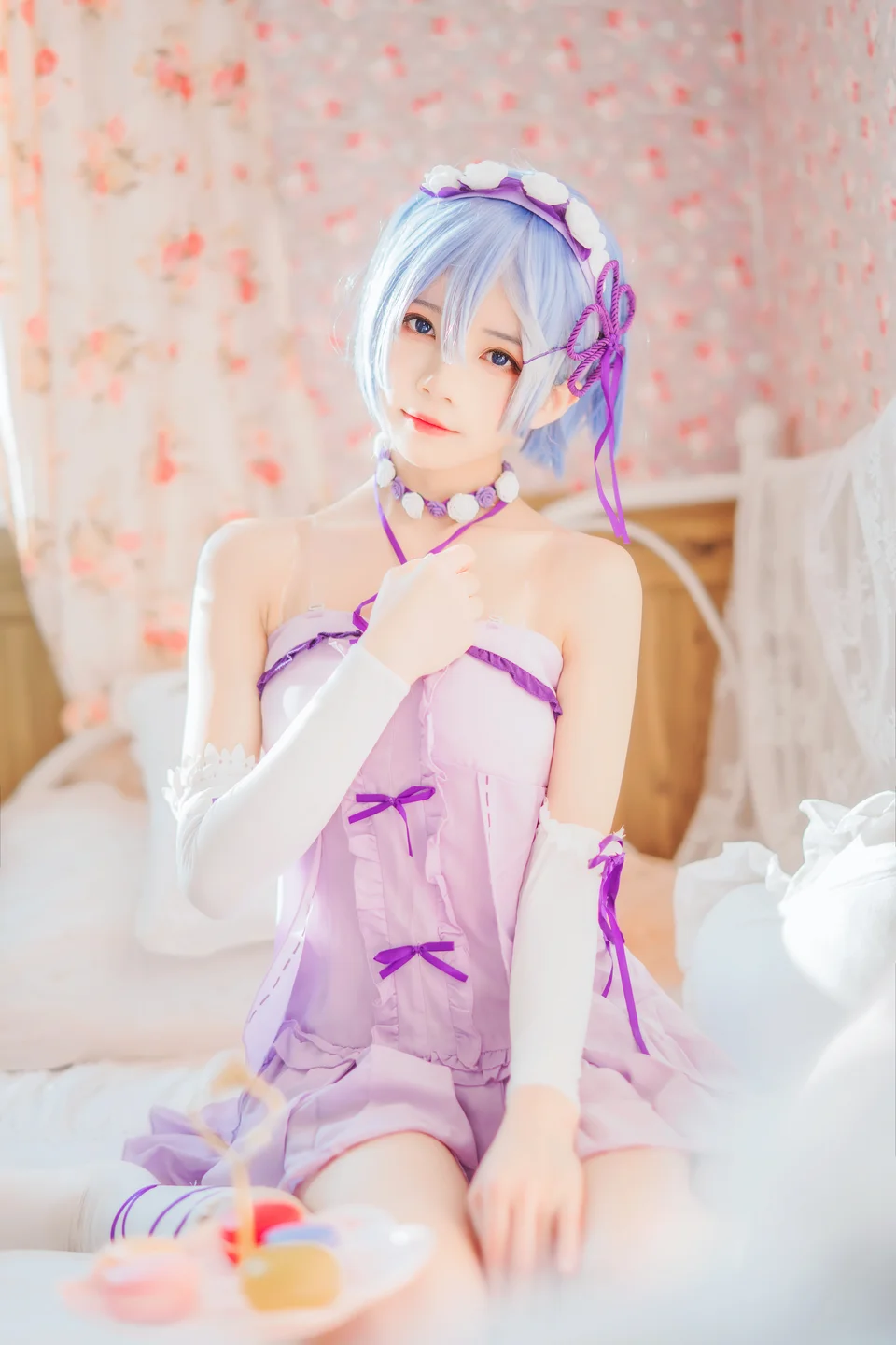 桜桃喵 - 蕾姆睡裙 [24P]