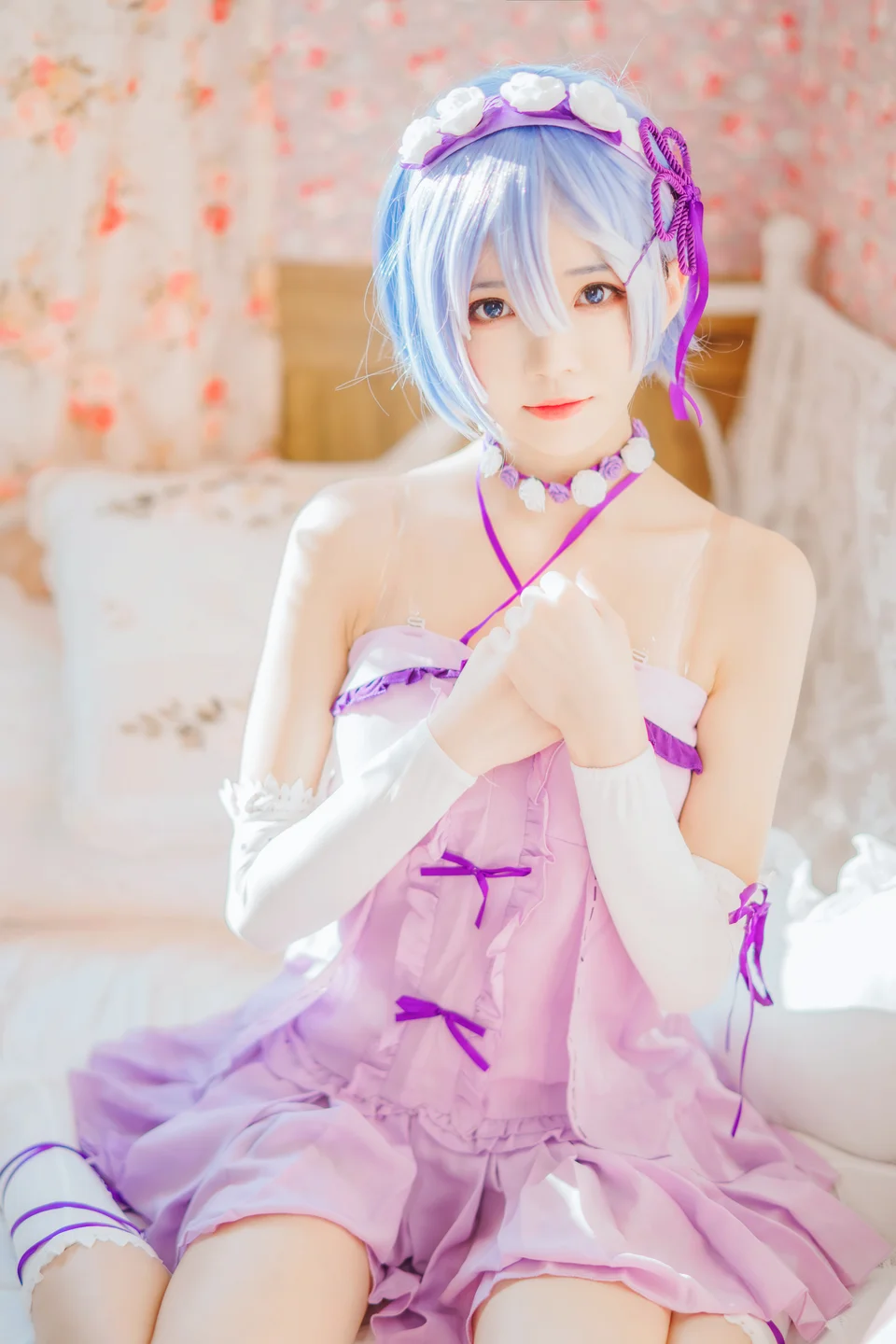 桜桃喵 - 蕾姆睡裙 [24P] 20240827-191527(12).webp