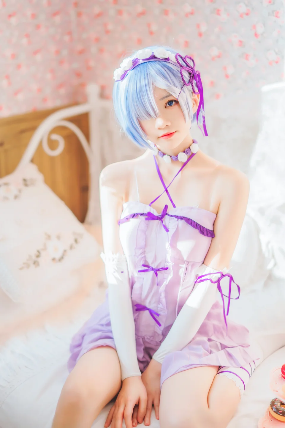 桜桃喵 - 蕾姆睡裙 [24P] 20240827-191527(13).webp