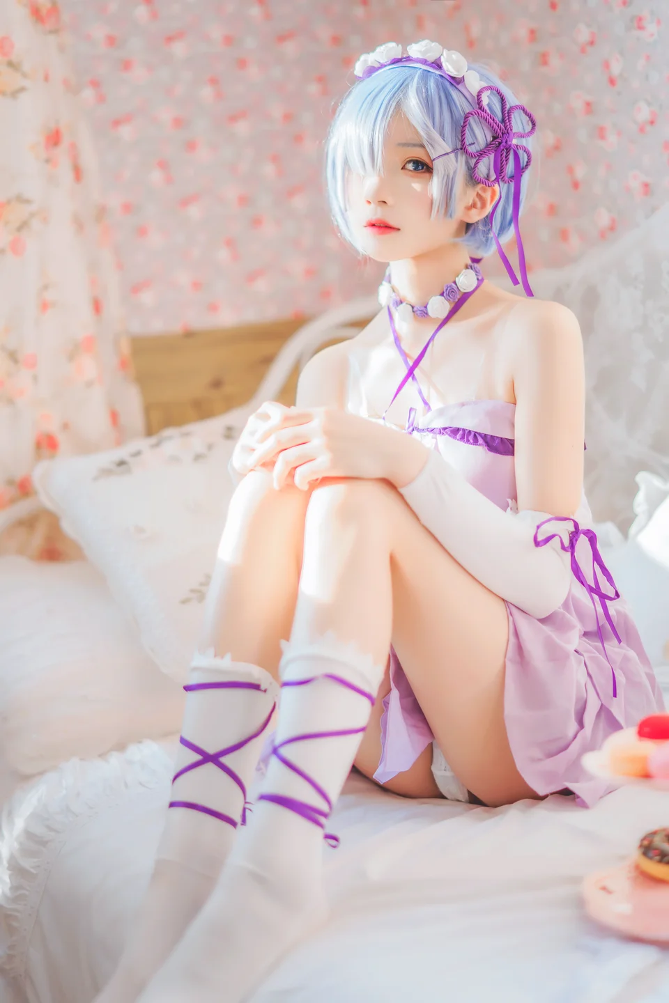 桜桃喵 - 蕾姆睡裙 [24P] 20240827-191527(17).webp