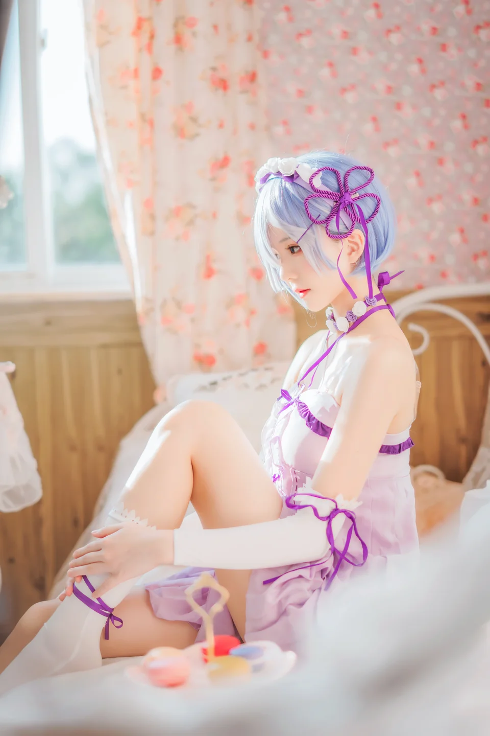桜桃喵 - 蕾姆睡裙 [24P] 20240827-191527(18).webp
