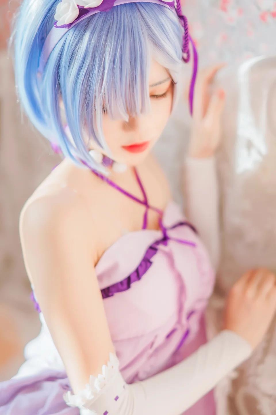 桜桃喵 - 蕾姆睡裙 [24P] 20240827-191527(22).webp