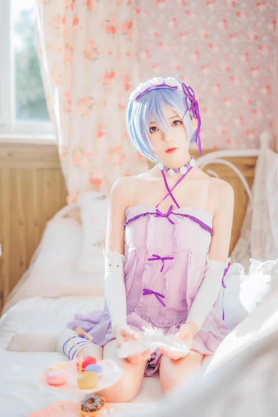 桜桃喵 - 蕾姆睡裙 [24P] 20240827-191527(5).webp