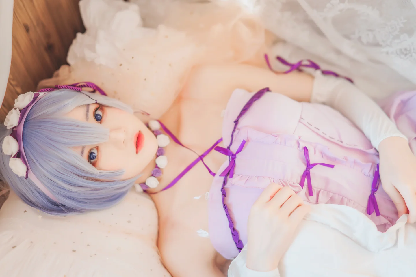 桜桃喵 - 蕾姆睡裙 [24P] 20240827-191527(7).webp