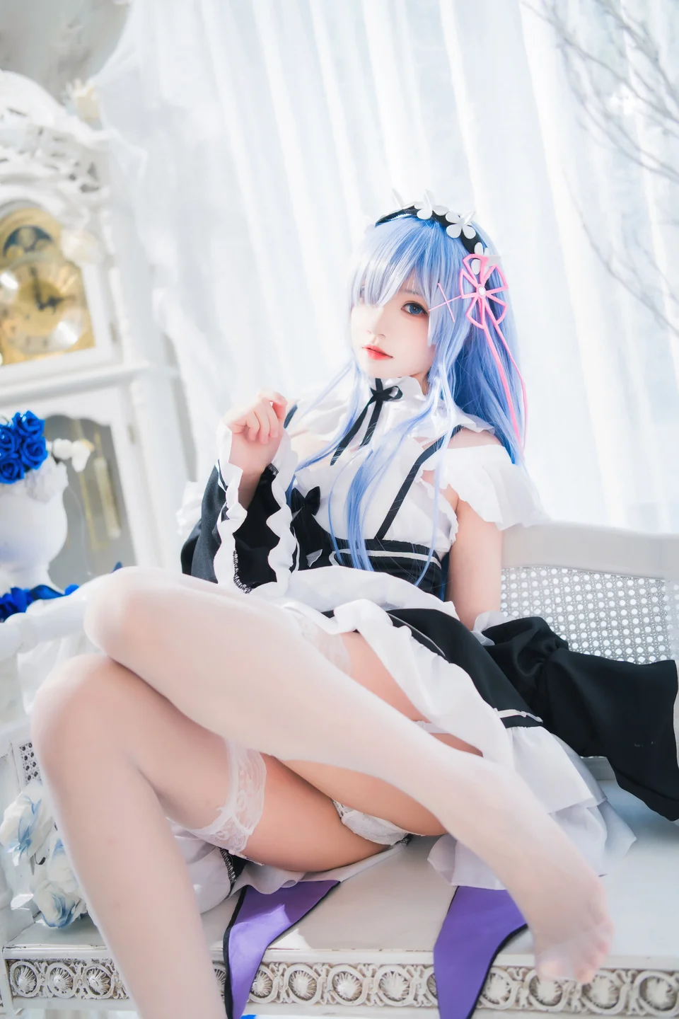 桜桃喵 - 长发蕾姆 02 [44P] 20240827-172411(17).webp