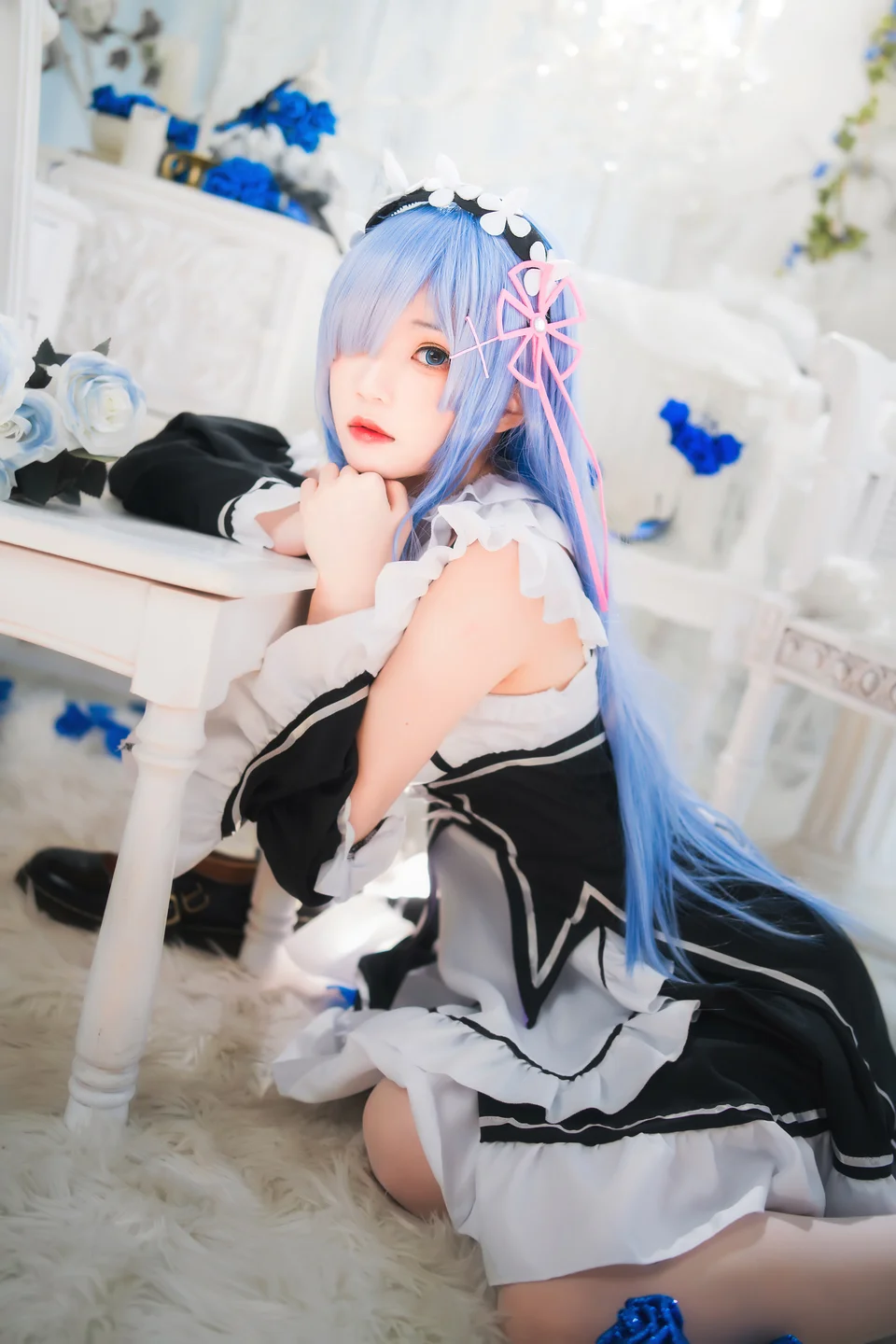 桜桃喵 - 长发蕾姆 02 [44P] 20240827-172411(24).webp