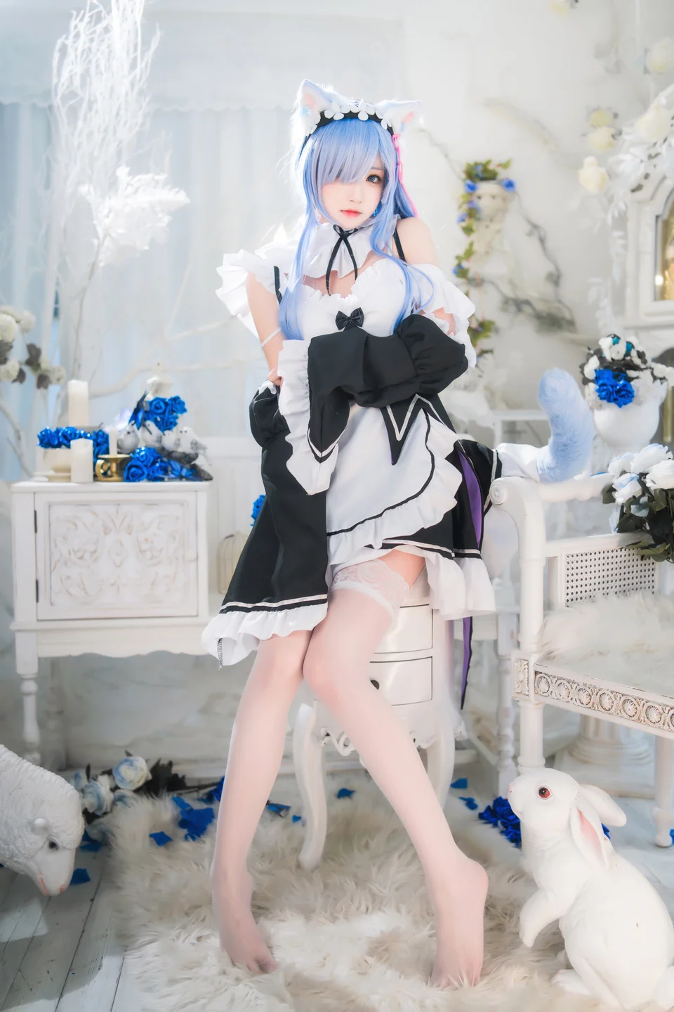 桜桃喵 - 长发蕾姆 02 [44P] 20240827-172411(29).webp