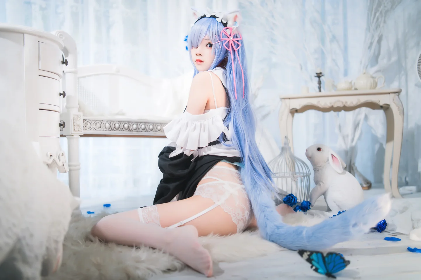 桜桃喵 - 长发蕾姆 02 [44P] 20240827-172411(39).webp