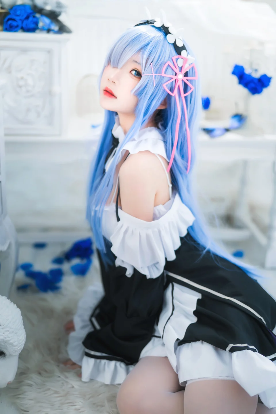 桜桃喵 - 长发蕾姆 02 [44P] 20240827-172411(8).webp
