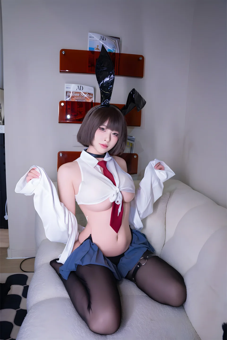 清水由乃 - JK兔女郎 [59P-490MB] 【丝足阁写真】051.webp