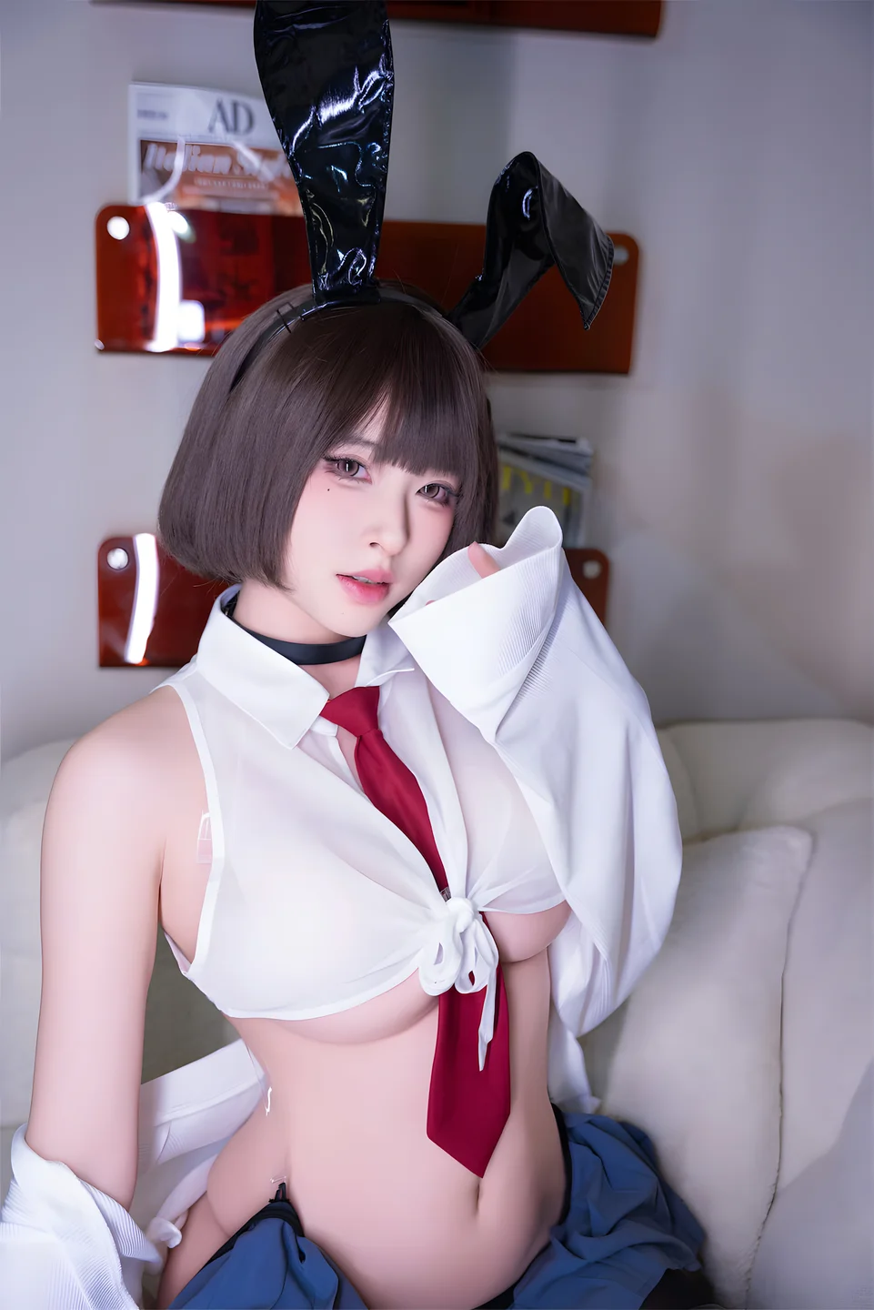 清水由乃 - JK兔女郎 [59P-490MB] 【丝足阁写真】053.webp