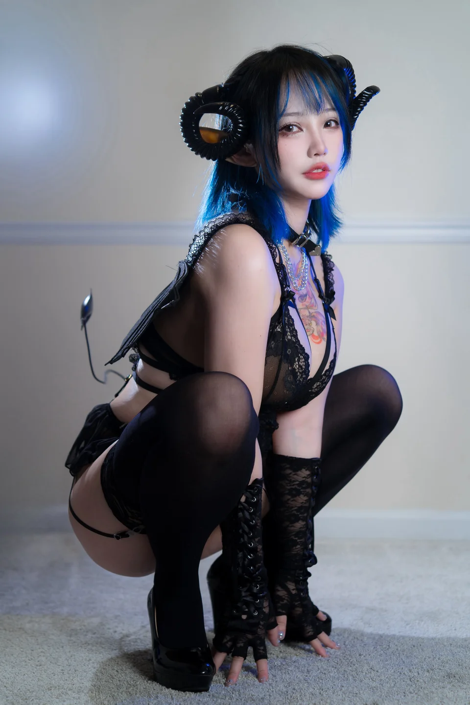 狐洛洛子 No.008 – 深蓝魅魔 [46P-600MB] TG@icoset022.webp