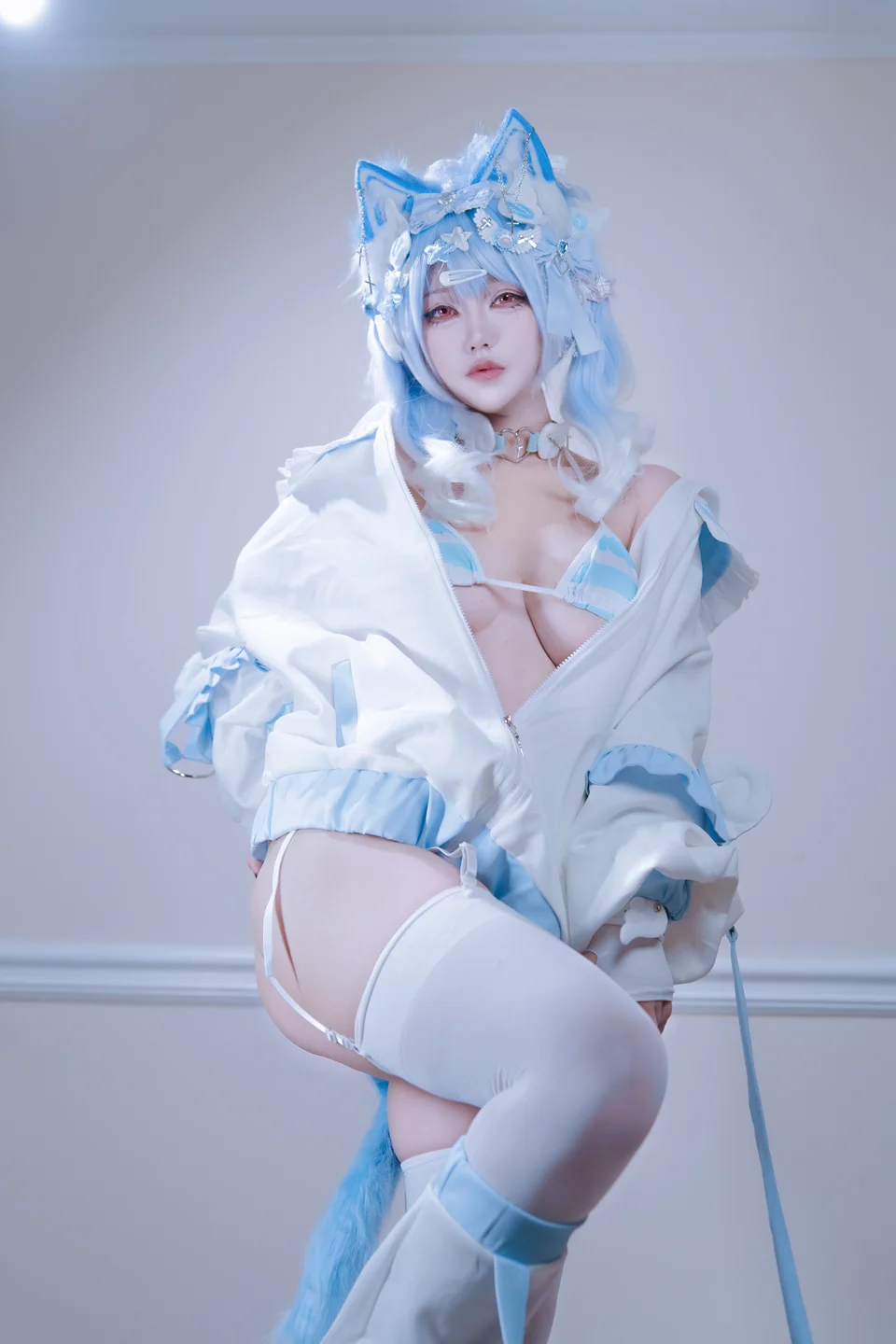 狐洛洛子 No.009 – 水色猫猫头 [40P-736MB ] TG@icoset010.webp