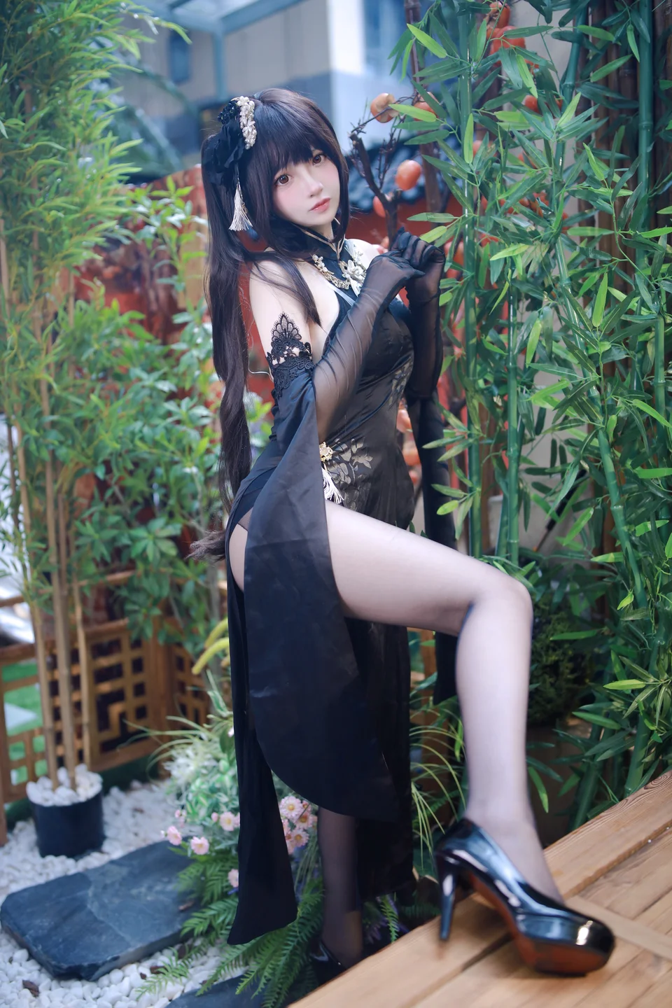 疯猫ss – 碧蓝航线 镇海 旗袍 [63P] TG@simisebaisi008.webp