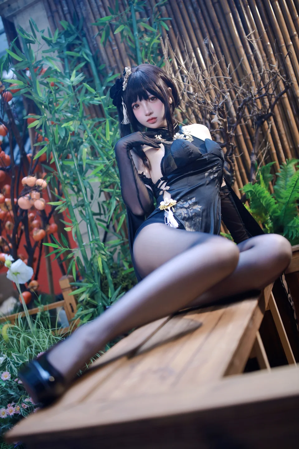 疯猫ss – 碧蓝航线 镇海 旗袍 [63P] TG@simisebaisi010.webp