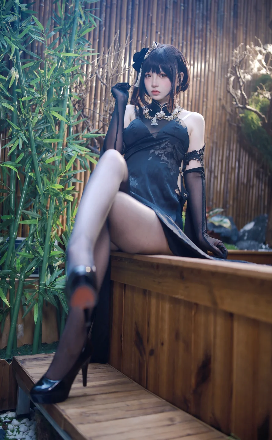 疯猫ss – 碧蓝航线 镇海 旗袍 [63P] TG@simisebaisi013.webp