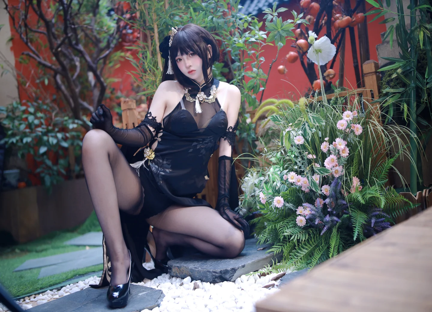 疯猫ss – 碧蓝航线 镇海 旗袍 [63P] TG@simisebaisi026.webp