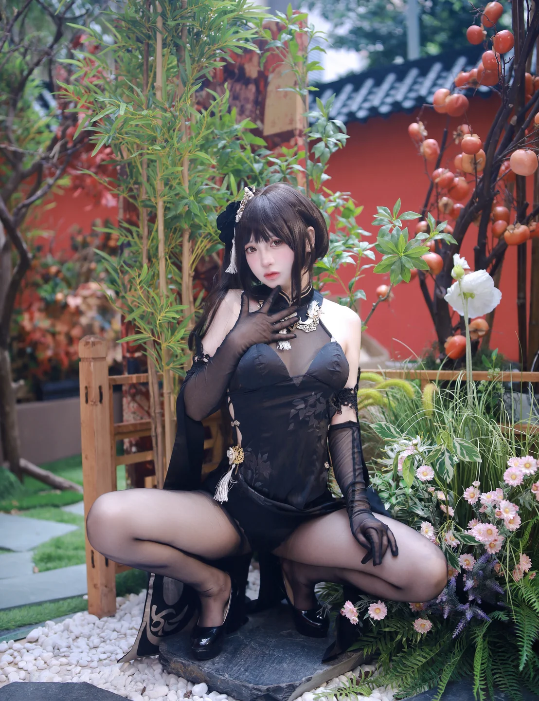 疯猫ss – 碧蓝航线 镇海 旗袍 [63P] TG@simisebaisi027.webp