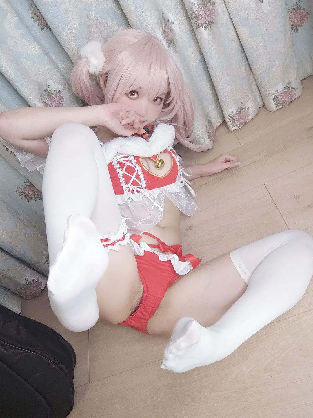 神沢永莉 - 平安夜红色分体式  【丝足阁写真】020.webp