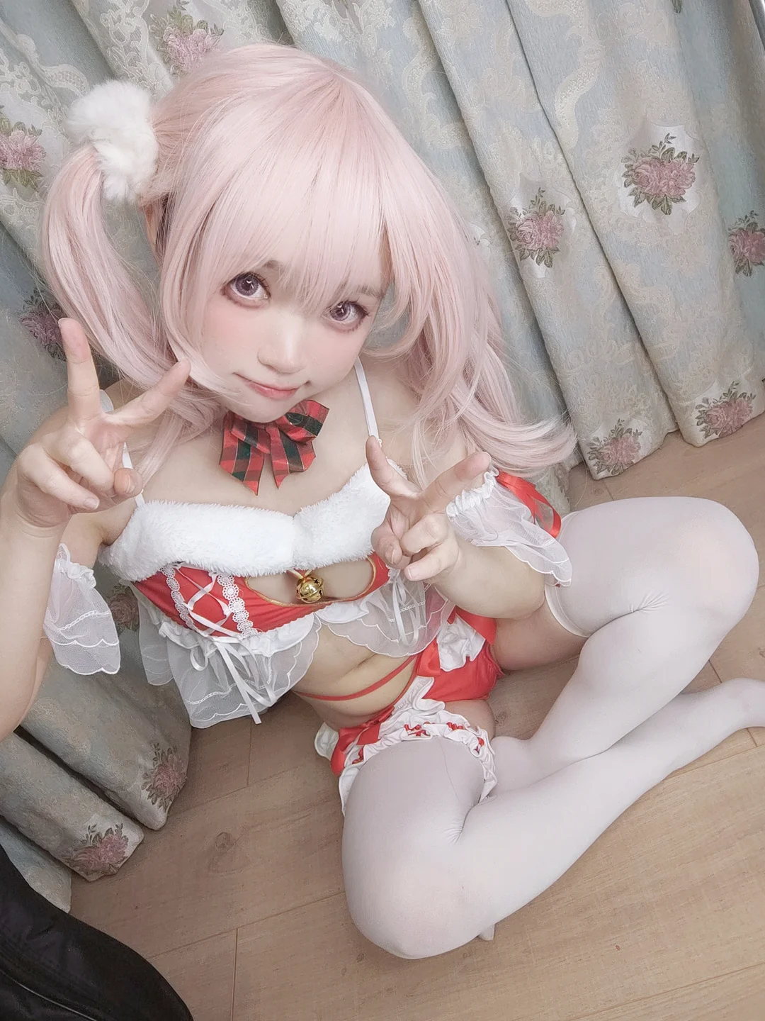 神沢永莉 - 平安夜红色分体式  【丝足阁写真】025.webp