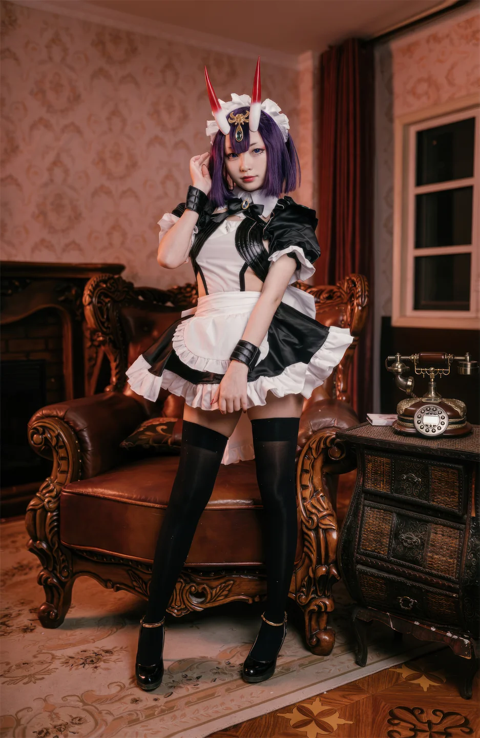 花铃 – FGO 酒吞童子 女仆 [72P-731MB] 【丝足阁写真】001.webp