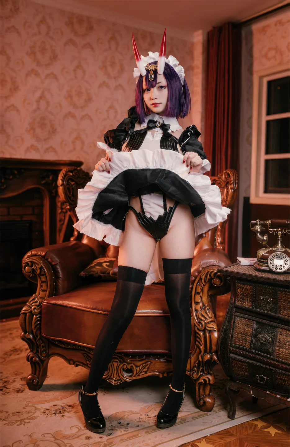 花铃 – FGO 酒吞童子 女仆 [72P-731MB] 【丝足阁写真】004.webp