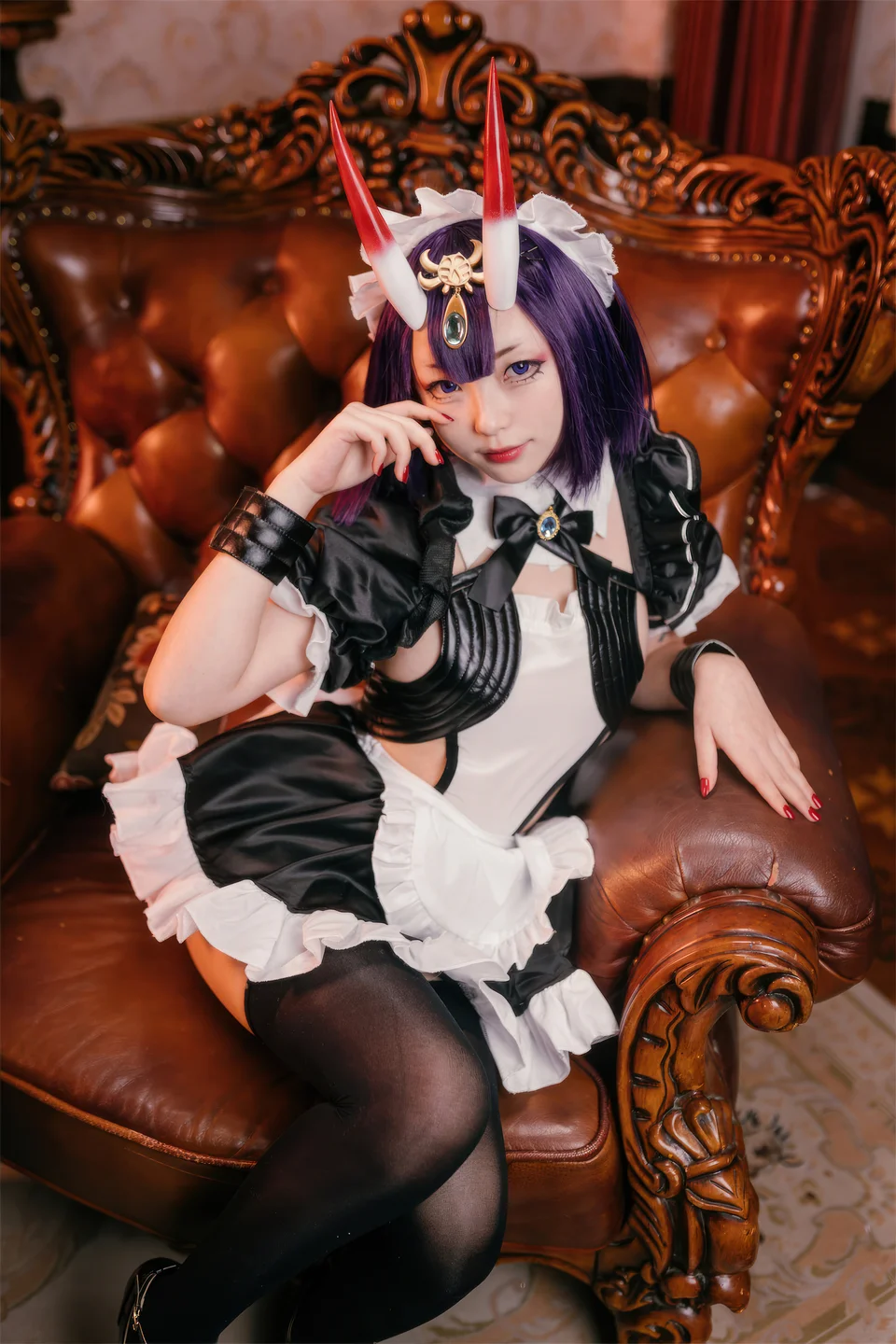 花铃 – FGO 酒吞童子 女仆 [72P-731MB] 【丝足阁写真】005.webp